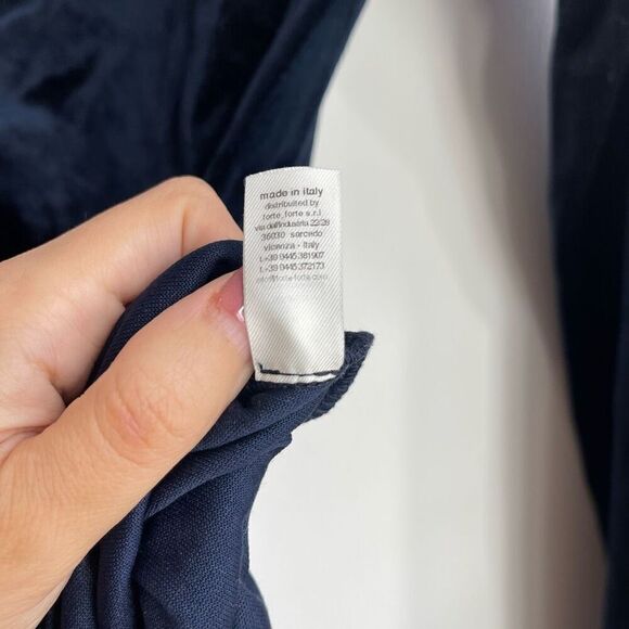 Forte Forte Womens Bodysuit One Piece One Shoulder Velvet Blue Size Small - Picture 5 of 7